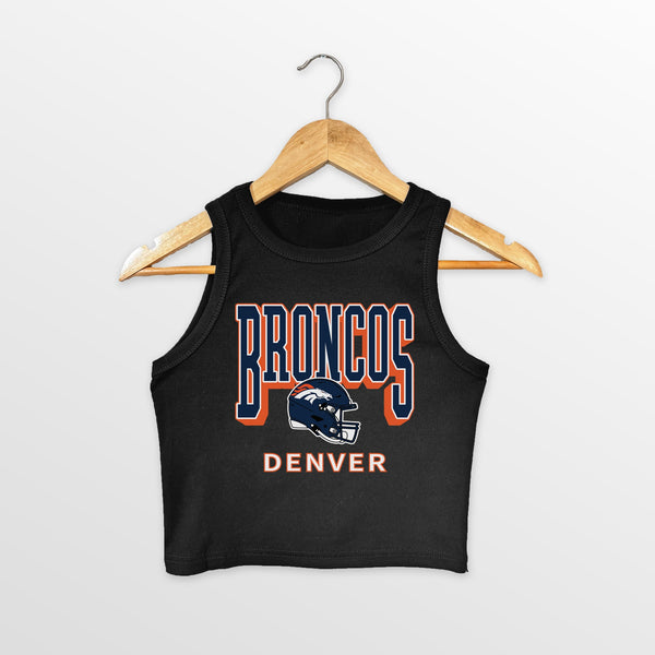 gameday couture DENVER BRONCOS PURE VICTORY ESSENTIAL RIBBED CROP TANK