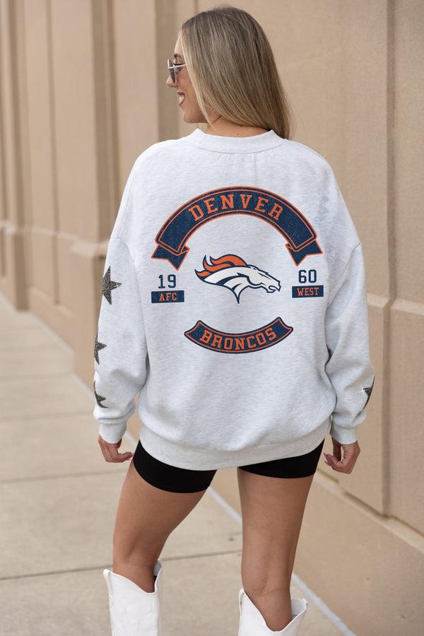 Gameday Couture DENVER BRONCOS Ready For It Star-Sleeve Crewneck Pullover