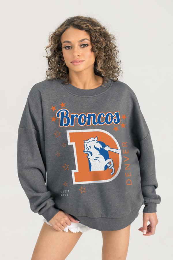 Gameday Couture DENVER BRONCOS Ready To Rumble Fleece Crewneck Pullover
