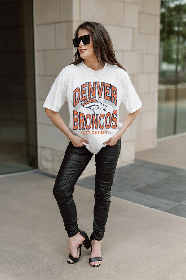 gameday couture DENVER BRONCOS Shakedown Oversized Crewneck Tee