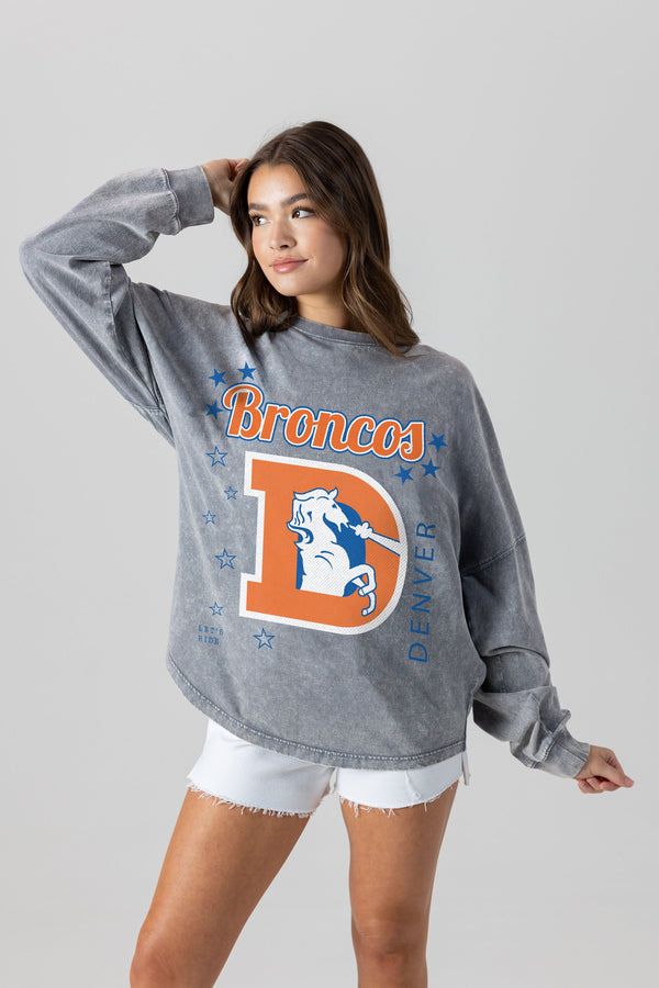 Gameday Couture DENVER BRONCOS Starbound Oversized Long-Sleeve Tee