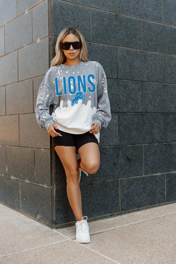 Gameday Couture DETROIT LIONS CASUAL FAN LONG-SLEEVE FRENCH TERRY PULLOVER