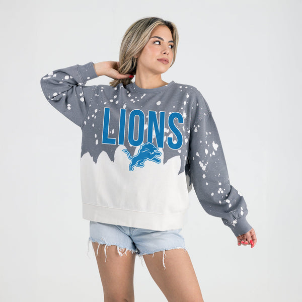 Gameday Couture DETROIT LIONS CASUAL FAN LONG-SLEEVE FRENCH TERRY PULLOVER