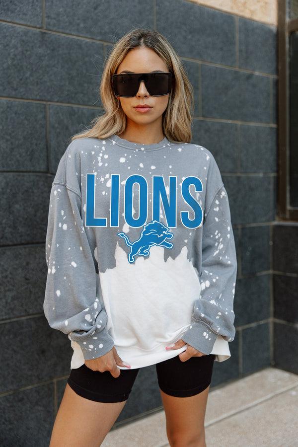 gameday couture DETROIT LIONS CASUAL FAN LONG-SLEEVE FRENCH TERRY PULLOVER