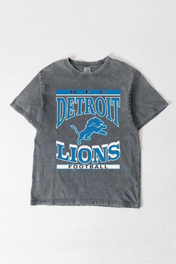 gameday couture DETROIT LIONS CLASSIC GRIND WASHED RELAXED FIT TEE