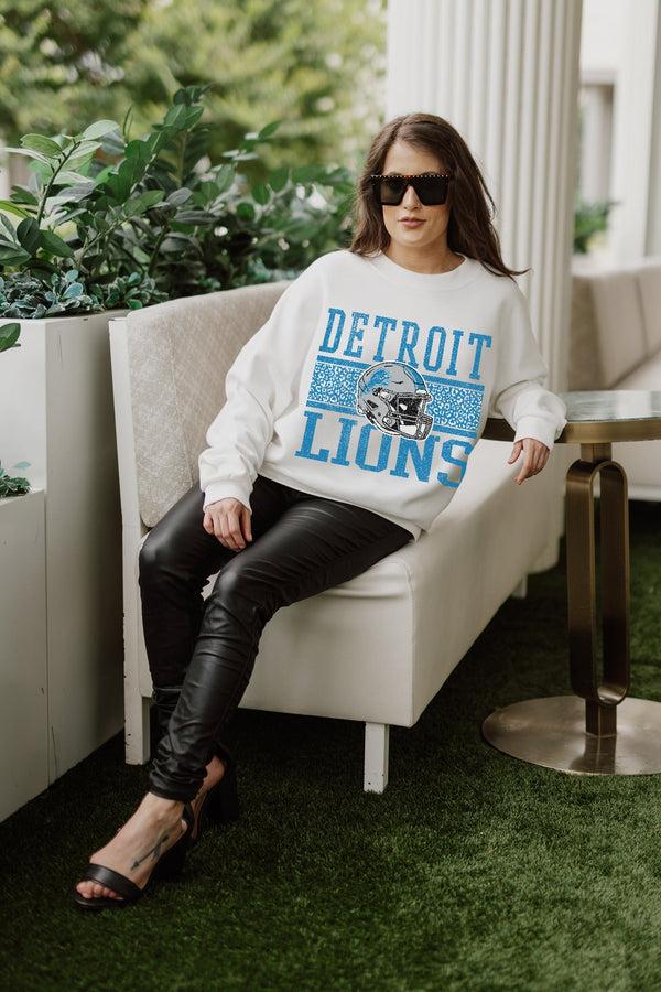 Gameday Couture DETROIT LIONS Fair Catch Crewneck Pullover