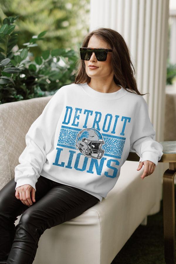 Gameday Couture DETROIT LIONS Fair Catch Crewneck Pullover