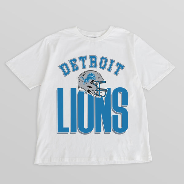 gameday couture DETROIT LIONS FIERCE FOCUS WASHED RELAXED FIT TEE