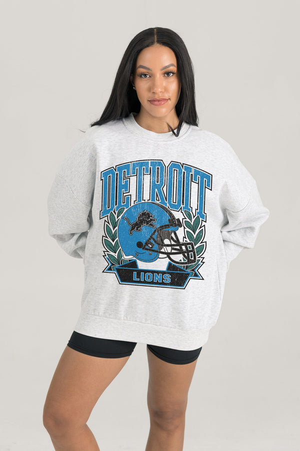 Gameday Couture DETROIT LIONS Heritage Fleece Crewneck Pullover