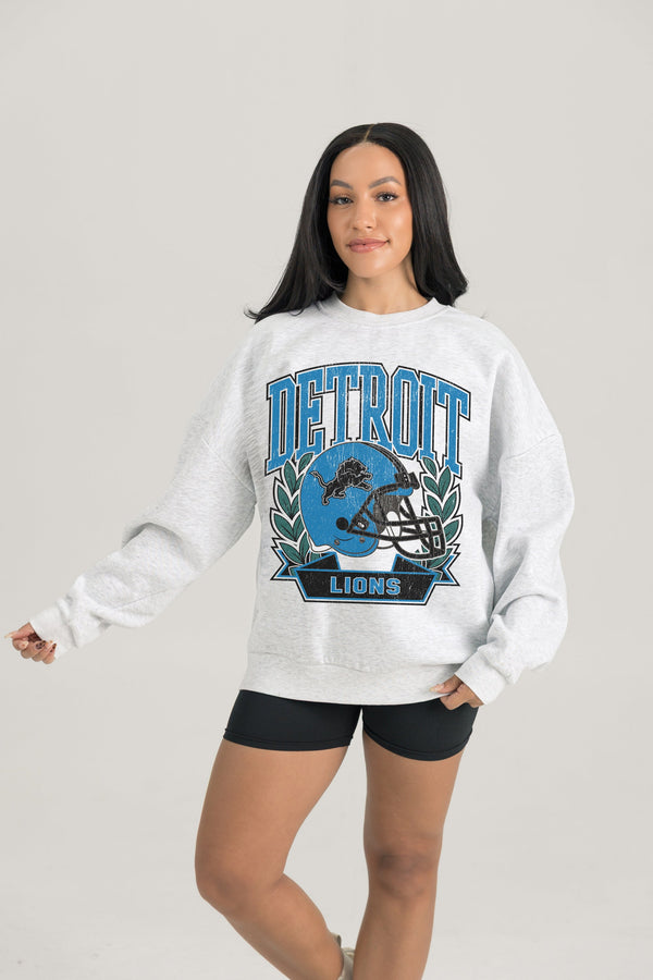 Gameday Couture DETROIT LIONS Heritage Fleece Crewneck Pullover