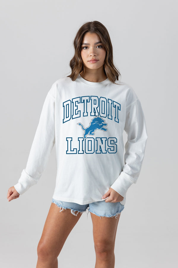 Gameday Couture DETROIT LIONS Mind Games Oversized Long-Sleeve Tee