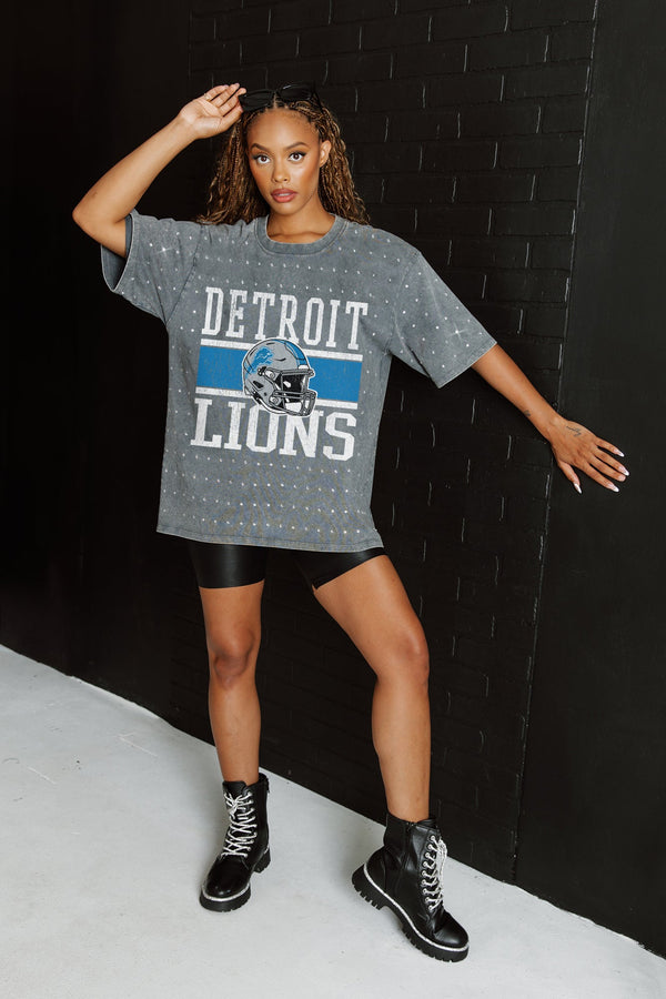 gameday couture DETROIT LIONS On The Ball Mini Rhinestone Tee