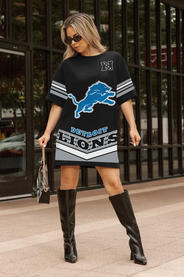 Gameday Couture DETROIT LIONS PERFECT SCORE RETRO T-SHIRT DRESS