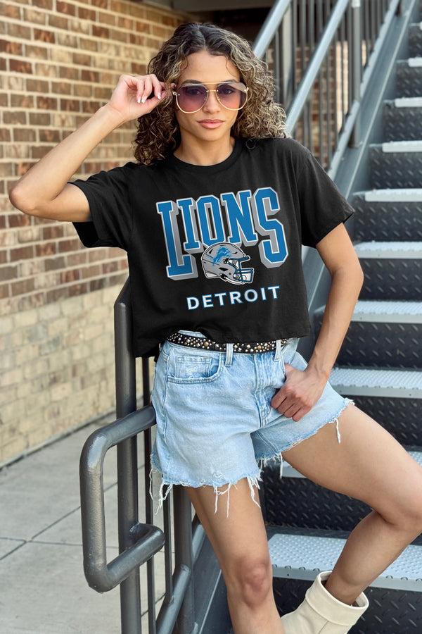 Gameday Couture DETROIT LIONS PURE VICTORY CLASSIC CROP TEE