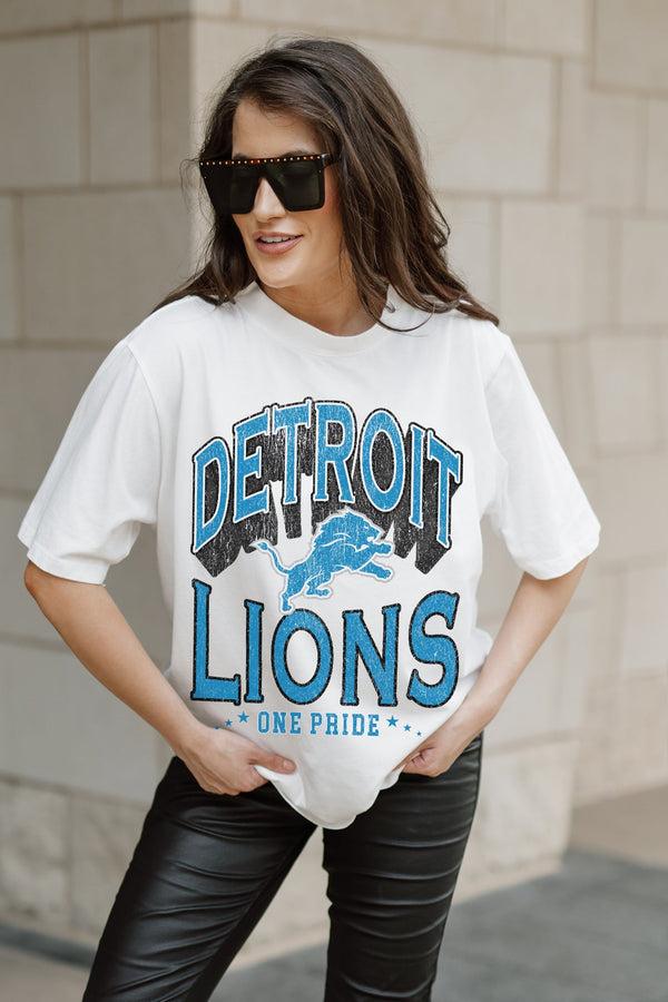 Gameday Couture DETROIT LIONS Shakedown Oversized Crewneck Tee
