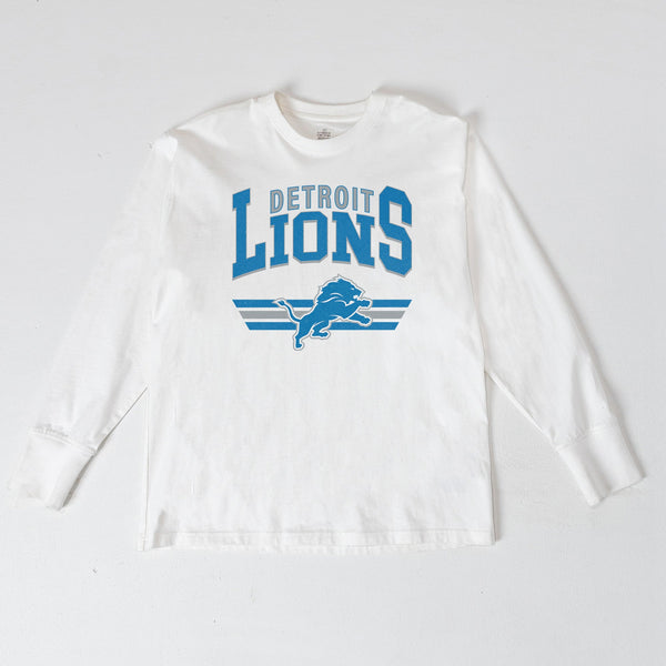 gameday couture DETROIT LIONS SWIFT STRIKE ESSENTIAL RELAXED FIT LONG SLEEVE TEE