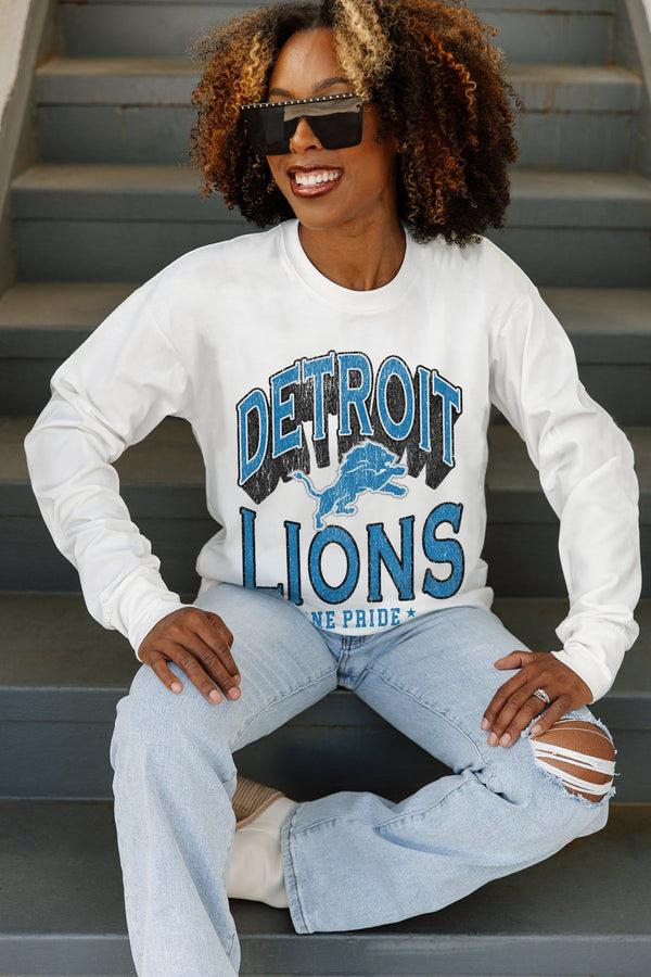 Gameday Couture DETROIT LIONS Time Out Midweight Long-Sleeve Tee