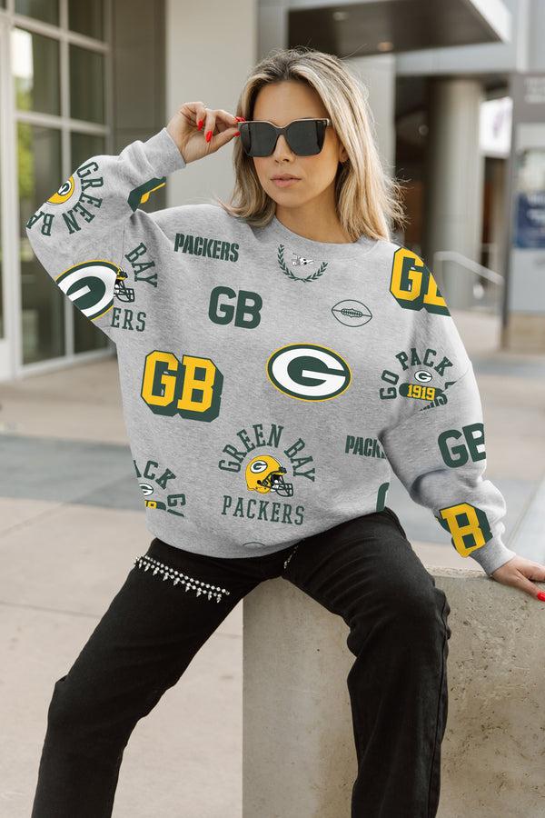 Gameday Couture GREEN BAY PACKERS ALWAYS ON REPEAT PREMIUM FLEECE CREW SWEATSHIRT