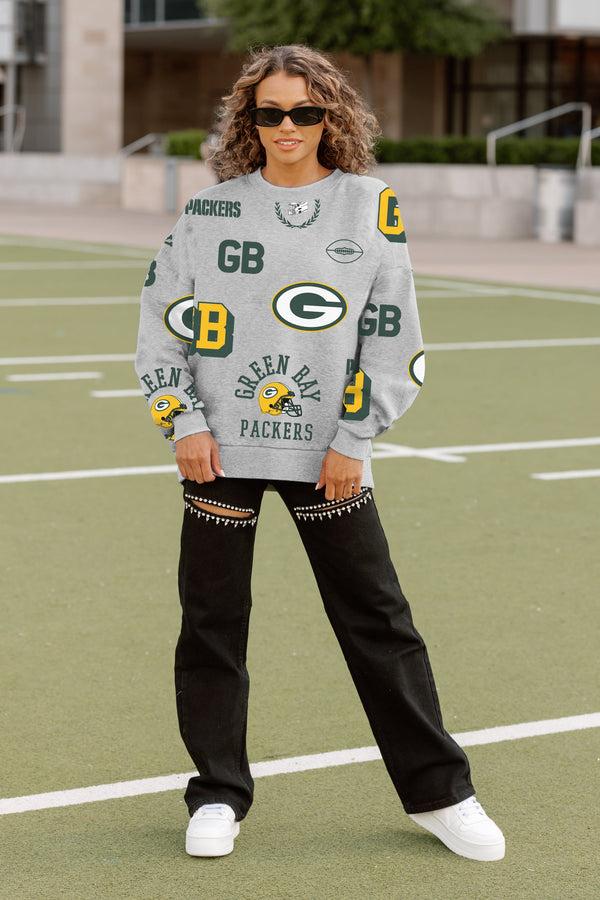 Gameday Couture GREEN BAY PACKERS ALWAYS ON REPEAT PREMIUM FLEECE CREW SWEATSHIRT