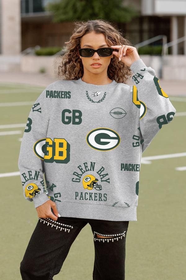 Gameday Couture GREEN BAY PACKERS ALWAYS ON REPEAT PREMIUM FLEECE CREW SWEATSHIRT