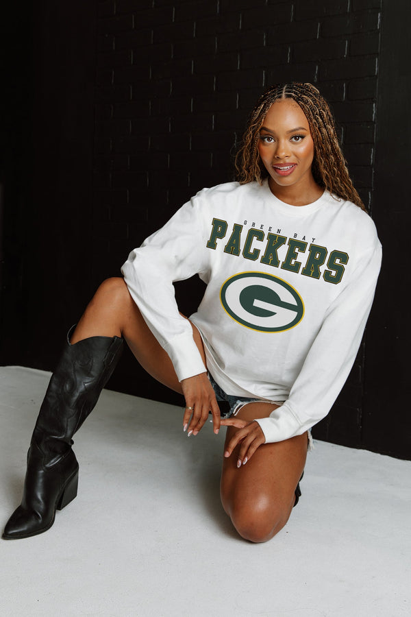 Gameday Couture GREEN BAY PACKERS Big Goals Oversized Long-Sleeve Tee