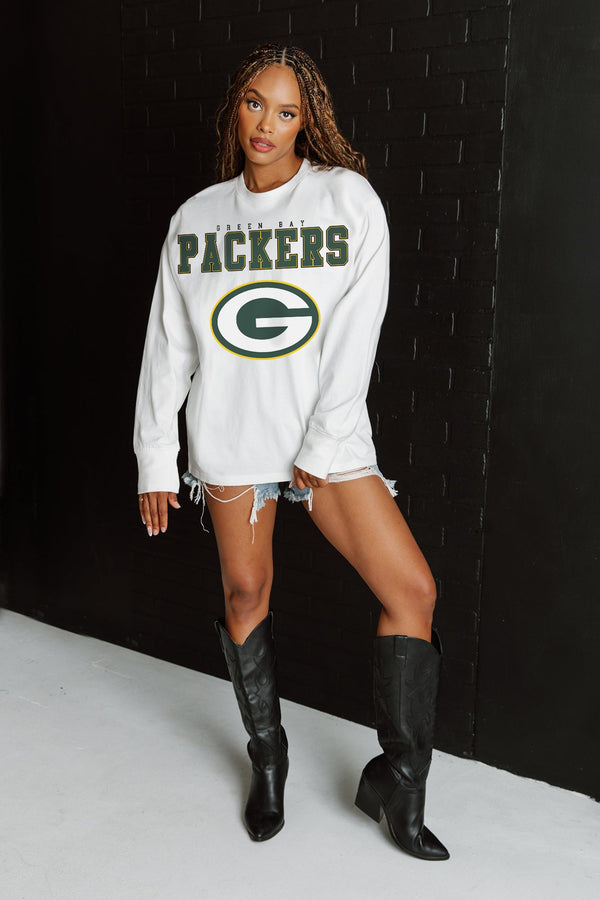 Gameday Couture GREEN BAY PACKERS Big Goals Oversized Long-Sleeve Tee