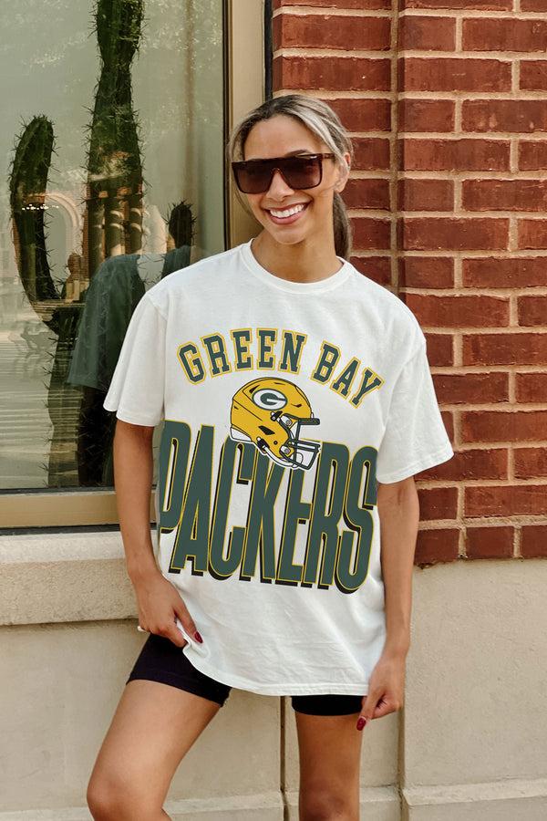 Gameday Couture GREEN BAY PACKERS FIERCE FOCUS WASHED RELAXED FIT TEE