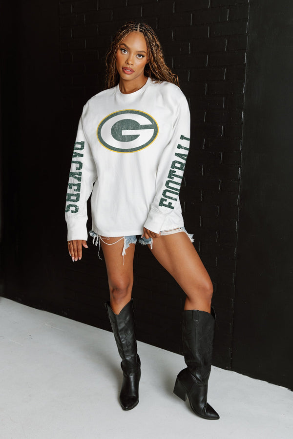 Gameday Couture GREEN BAY PACKERS Game Plan Oversized Long-Sleeve Tee