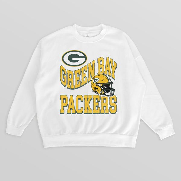 gameday couture GREEN BAY PACKERS HARD EARNED PREMIUM FLEECE CREWNECK PULLOVER