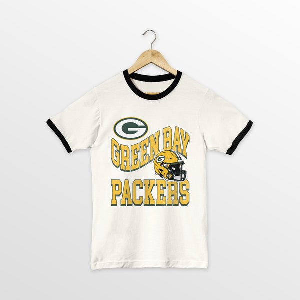 gameday couture GREEN BAY PACKERS HARD EARNED VINTAGE RINGER TEE