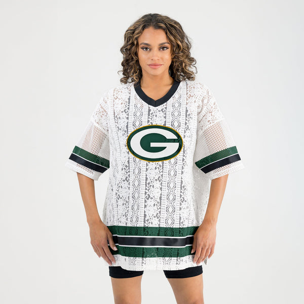 Gameday Couture GREEN BAY PACKERS HIGH NOTE LACE FASHION TOP