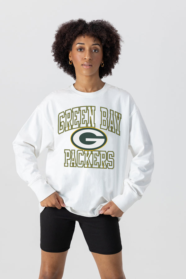 Gameday Couture GREEN BAY PACKERS Mind Games Oversized Long-Sleeve Tee