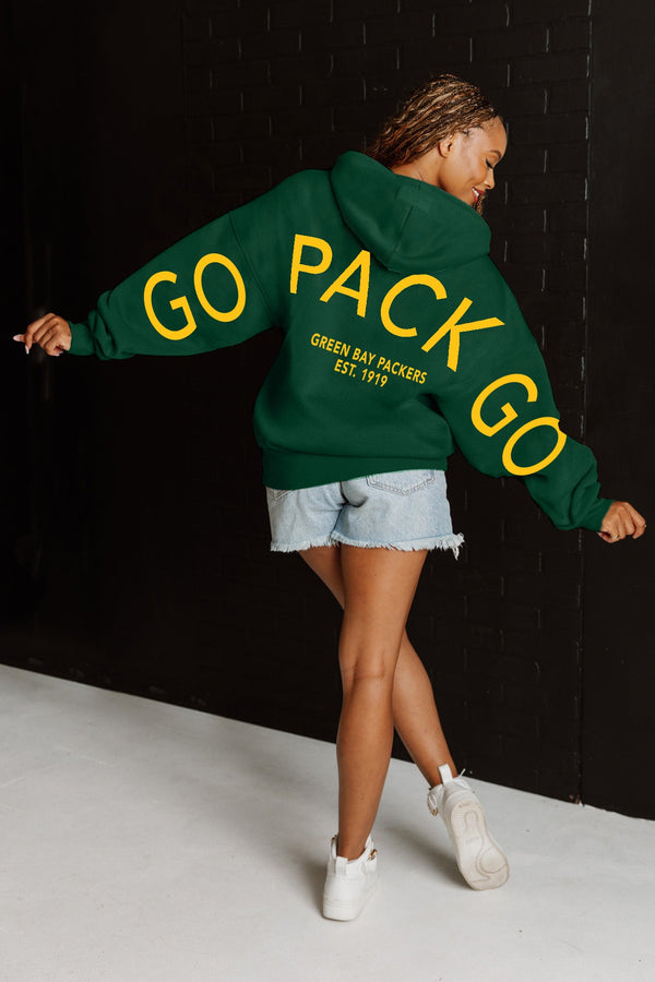gameday couture GREEN BAY PACKERS Never Stop Oversized Premium Hoodie