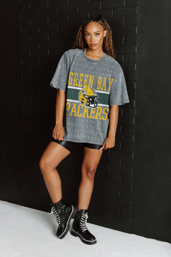 Gameday Couture GREEN BAY PACKERS On The Ball Mini Rhinestone Tee