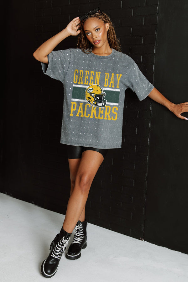 Gameday Couture GREEN BAY PACKERS On The Ball Mini Rhinestone Tee