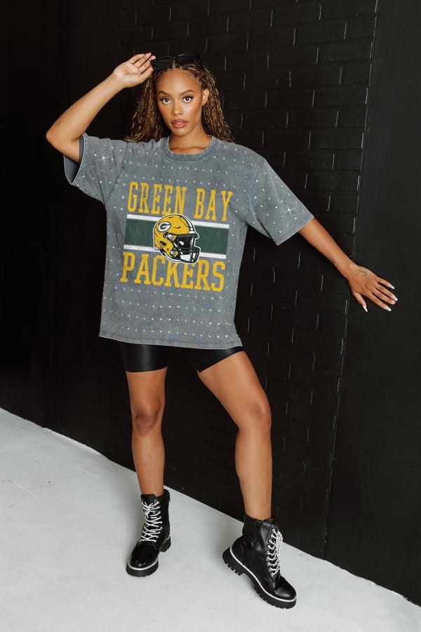 gameday couture GREEN BAY PACKERS On The Ball Mini Rhinestone Tee