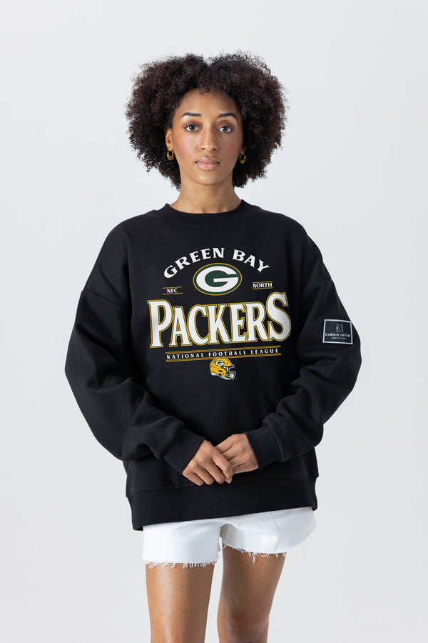 gameday couture GREEN BAY PACKERS Players Only Fleece Drop-Shoulder Crew