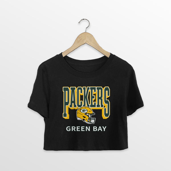 gameday couture GREEN BAY PACKERS PURE VICTORY CLASSIC CROP TEE