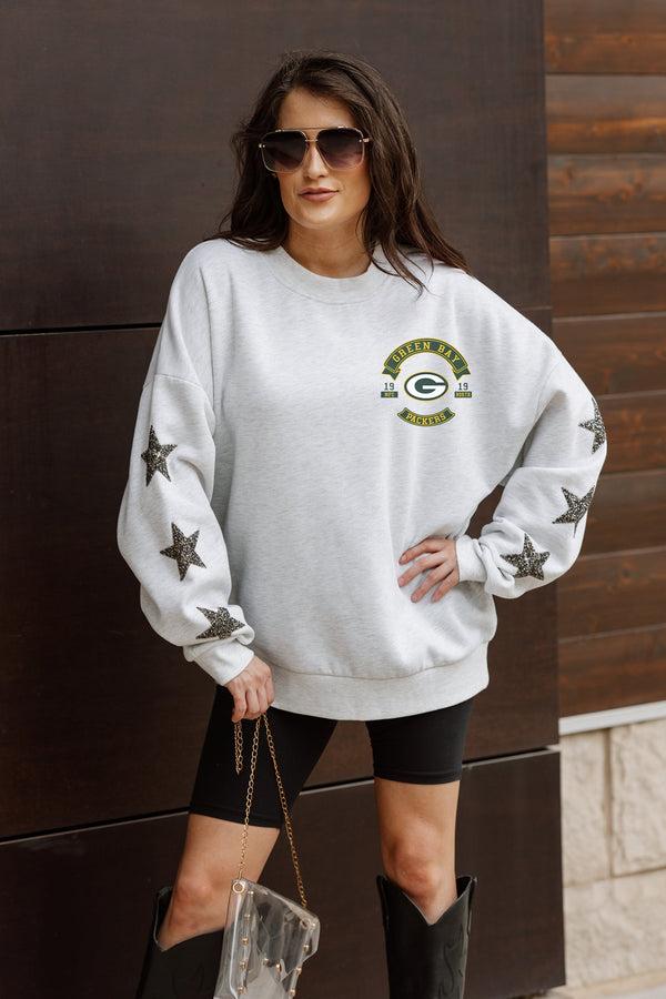 Gameday Couture GREEN BAY PACKERS Ready For It Star-Sleeve Crewneck Pullover