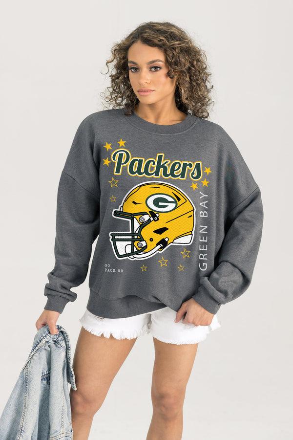 gameday couture GREEN BAY PACKERS Ready To Rumble Fleece Crewneck Pullover