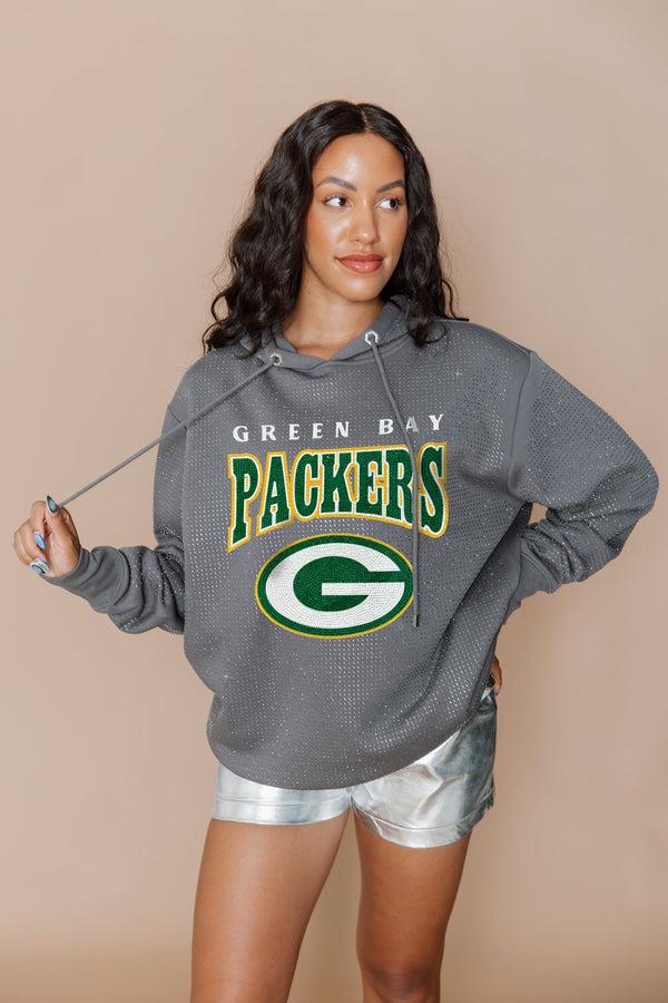 Gameday Couture GREEN BAY PACKERS Sideline Shimmer Micro-Rhinestone Sweatshirt