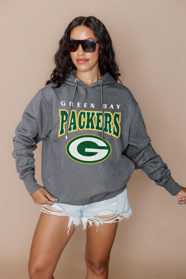 Gameday Couture GREEN BAY PACKERS Sideline Shimmer Micro-Rhinestone Sweatshirt
