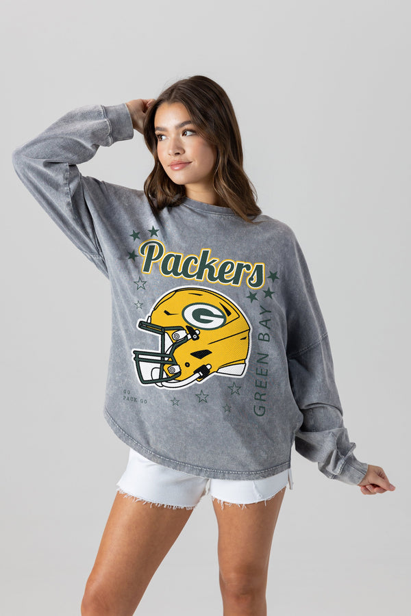 Gameday Couture GREEN BAY PACKERS Starbound Oversized Long-Sleeve Tee