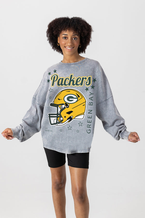 gameday couture GREEN BAY PACKERS Starbound Oversized Long-Sleeve Tee