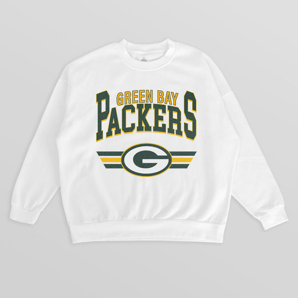 gameday couture GREEN BAY PACKERS SWIFT STRIKE PREMIUM FLEECE CREWNECK PULLOVER