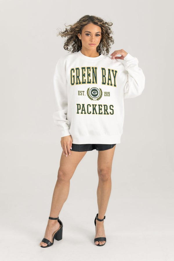 Gameday Couture GREEN BAY PACKERS Timeless Triumph Fleece Crewneck Pullover