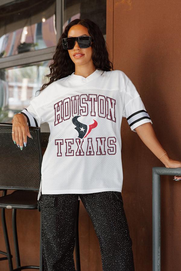 Gameday Couture HOUSTON TEXANS A Step Ahead Oversized Mesh Tee