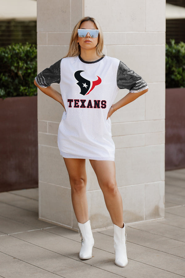 Gameday Couture HOUSTON TEXANS Bling It Sequined Jersey Dress