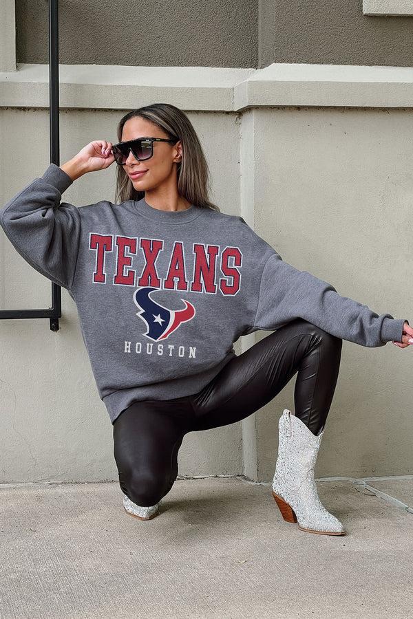 Gameday Couture HOUSTON TEXANS Bring The Energy Crewneck Pullover