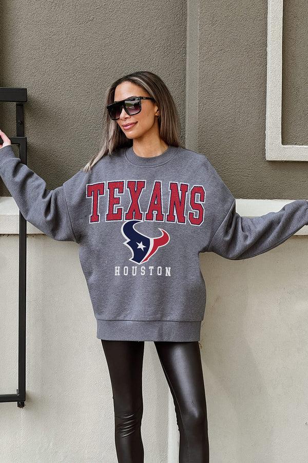 Gameday Couture HOUSTON TEXANS Bring The Energy Crewneck Pullover
